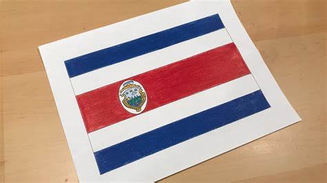 costa rica flag drawing